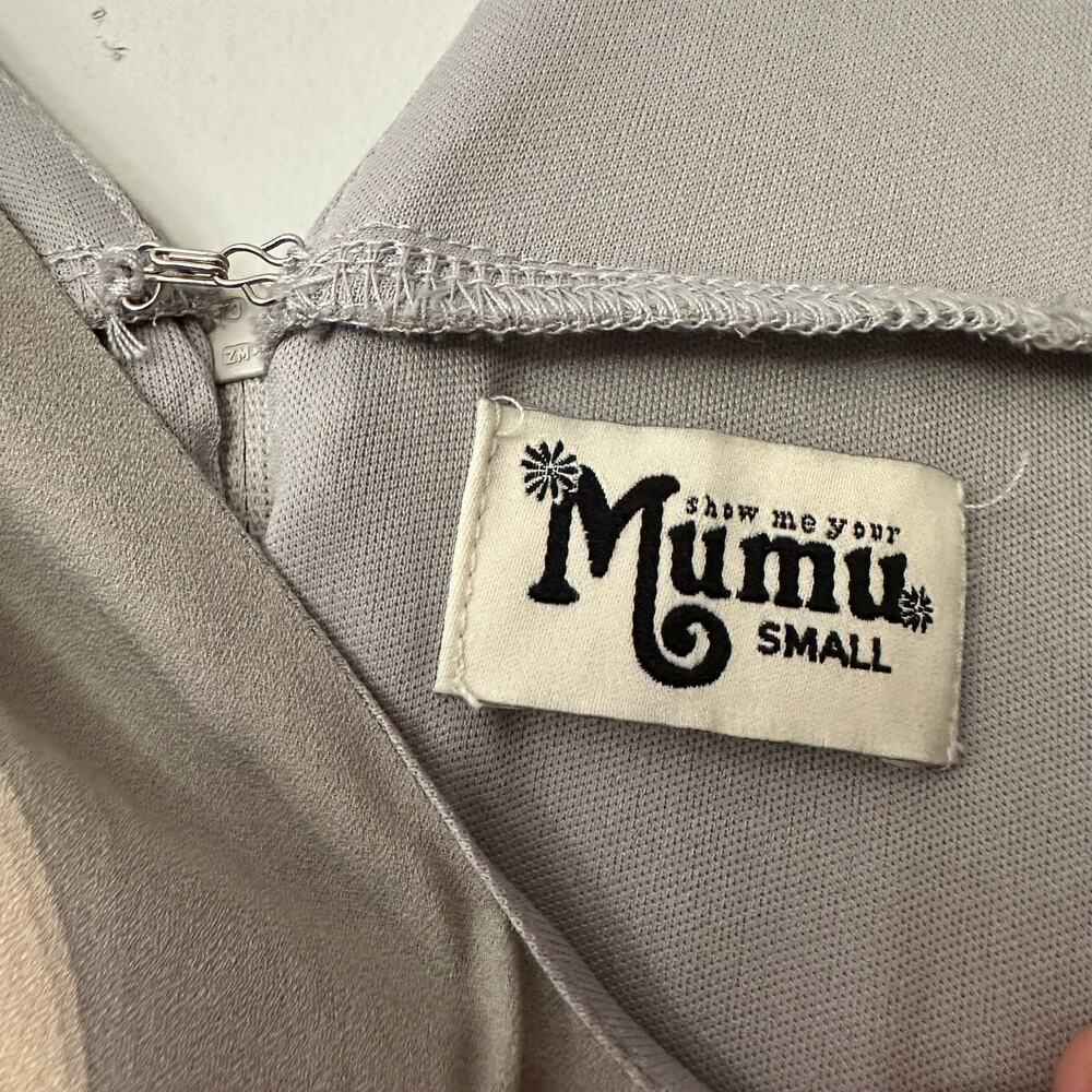 Show Me Your Mumu Jenn Maxi Dress, Grey Pink Floral, Small - Picture 6 of 6